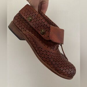 PATRICIA NASH brown leather Sabrina ankle booties 7.5